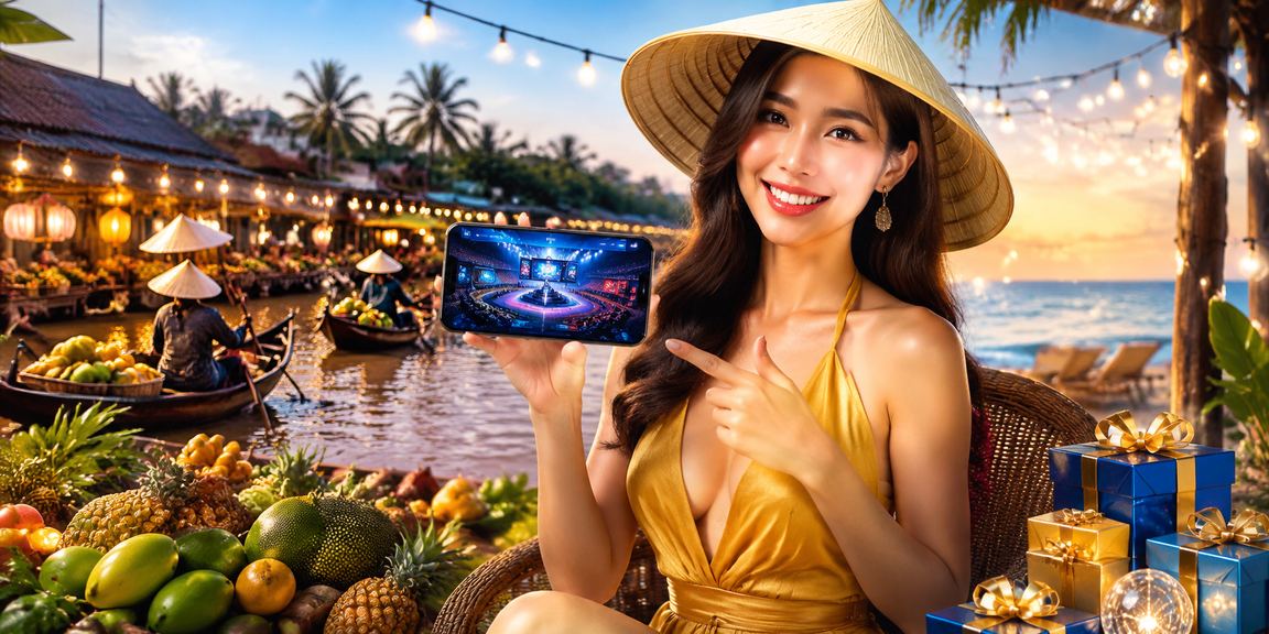 Người chơi cá cược bóng đá và esports trên bãi biển miền Tây sông Mekong